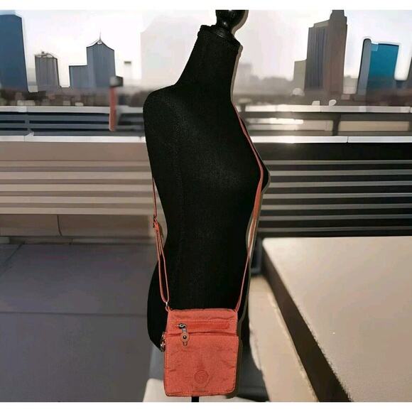 Kipling El Dorado MINI Crossbody Bag Purse Wallet 7 x 6 Nylon Coral - Picture 1 of 8